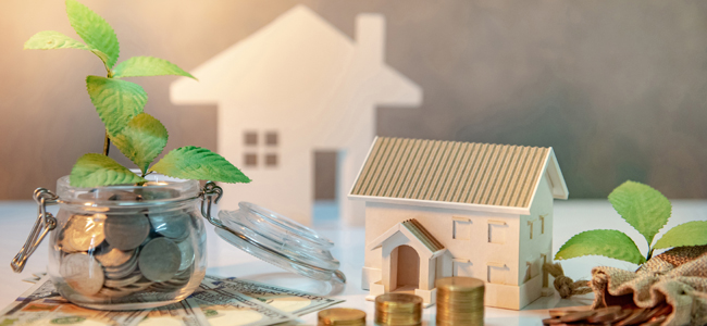 Real estate investment. Saving money concept