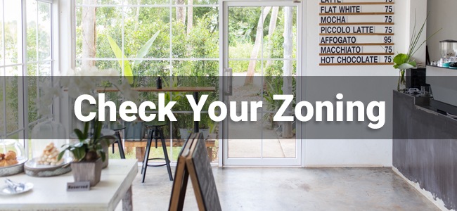 Coffee shop interior with list of drinking